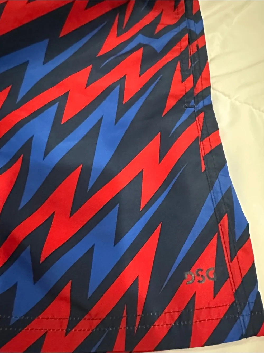 DSG Red & Blue Zigzag Kids Shorts